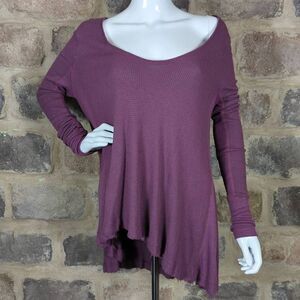 We The Free Malibu Purple Long Sleeve‎ Thermal Top Woman's Size Medium OB8521803